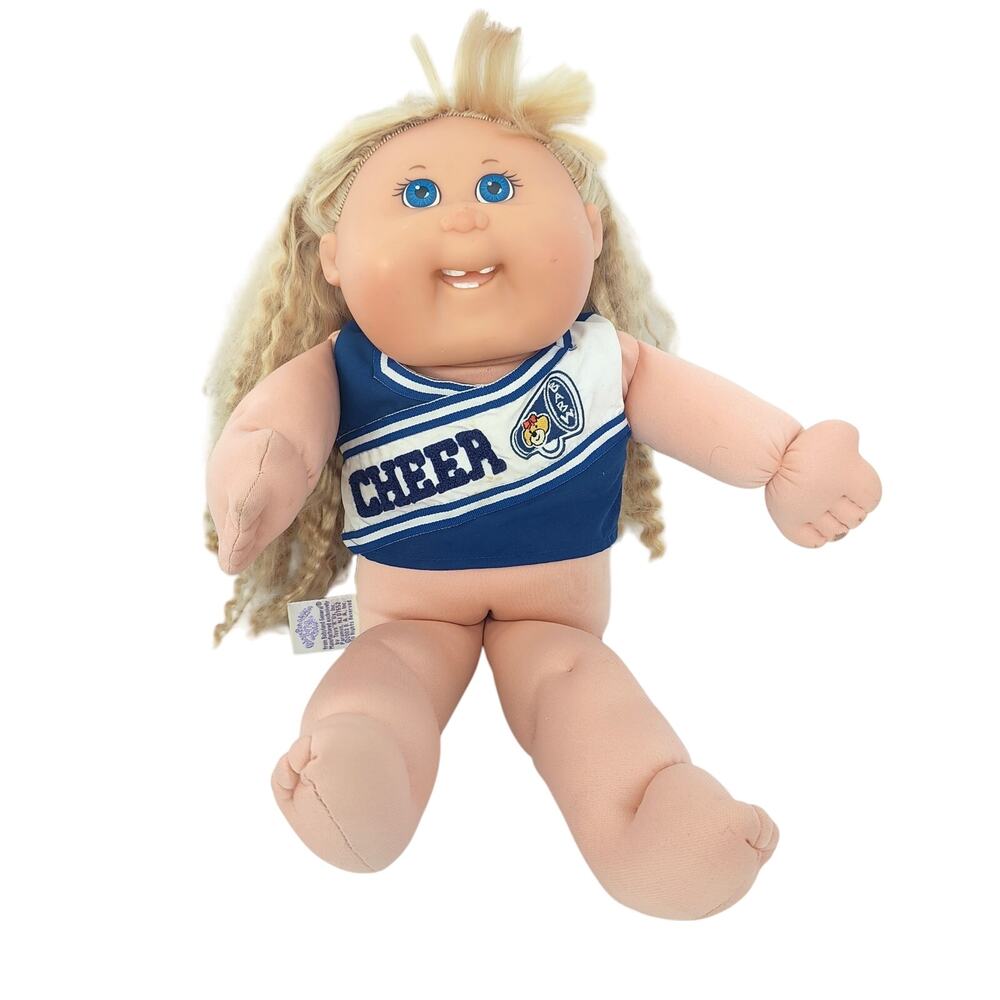 Cabbage Patch Kids Doll Cheerleader Blonde Hair Blue Eyes 20th Anniversary VTG